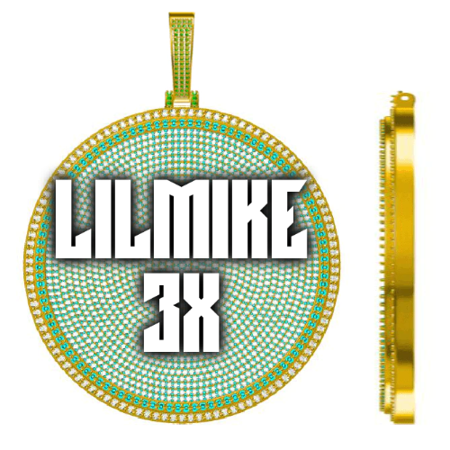 CUSTOM LETTER NECKLACE 3D BIG DISC
