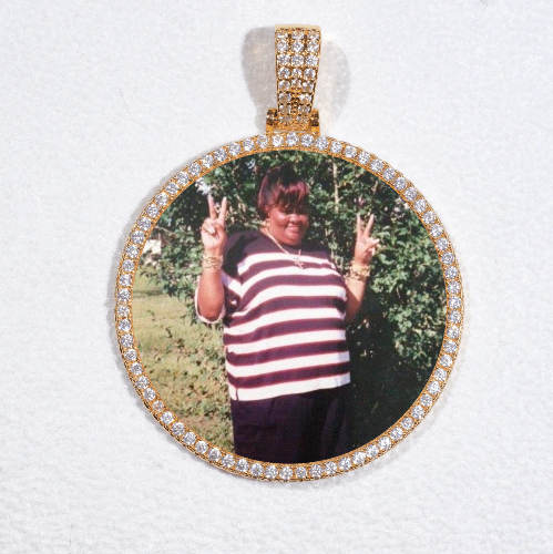 MEDIUM 3D CIRCLE CUSTOM PICTURE PENDANT