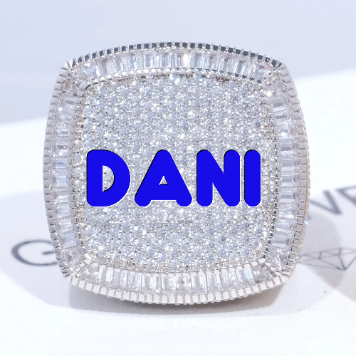 CUSTOM LETTER 3D ICED RING