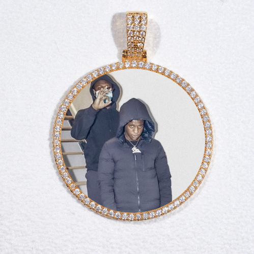 MEDIUM 3D CIRCLE CUSTOM PICTURE PENDANT