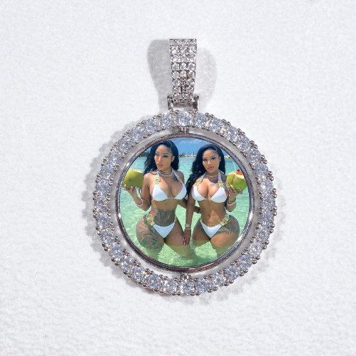 3D Spinning 2-Faced Custom Picture Pendant