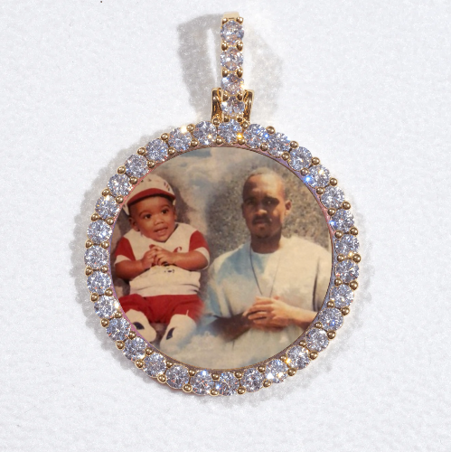 3D CIRCLE CUSTOM PICTURE PENDANT SMALL SIZE