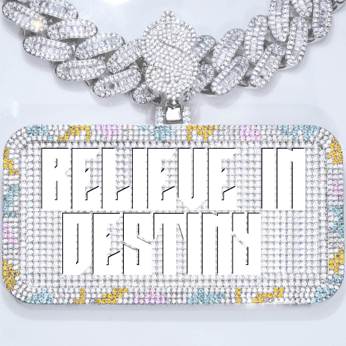CUSTOM LETTER NECKLACE 3D COLORFUL SQUARE
