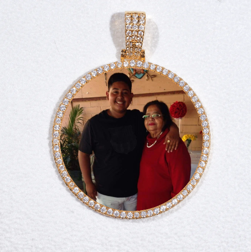 MEDIUM 3D CIRCLE CUSTOM PICTURE PENDANT