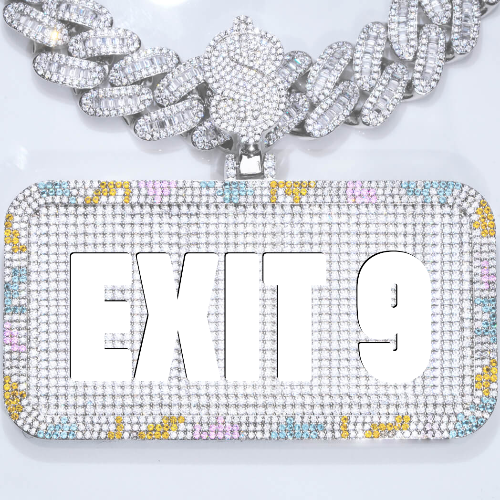CUSTOM LETTER NECKLACE 3D COLORFUL SQUARE