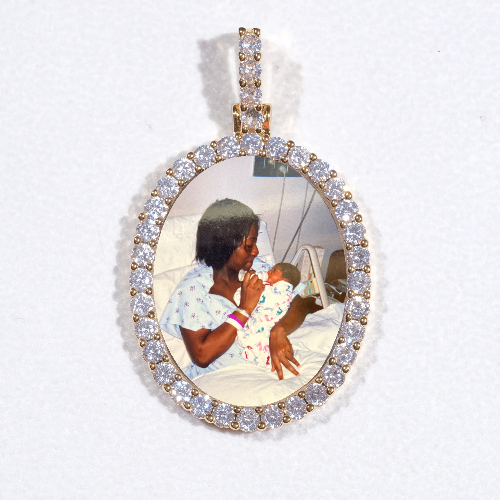3D Oval Custom Picture Pendant