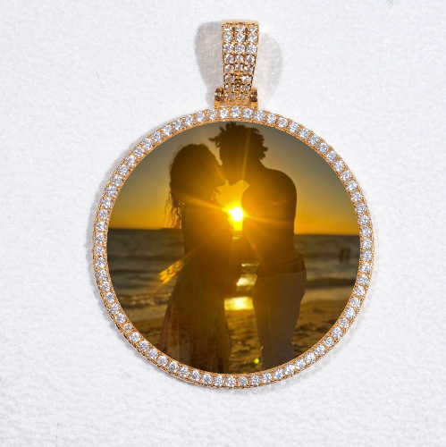 MEDIUM 3D CIRCLE CUSTOM PICTURE PENDANT