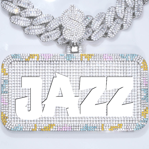 CUSTOM LETTER NECKLACE 3D COLORFUL SQUARE