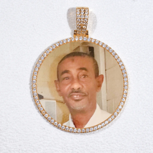 MEDIUM 3D CIRCLE CUSTOM PICTURE PENDANT