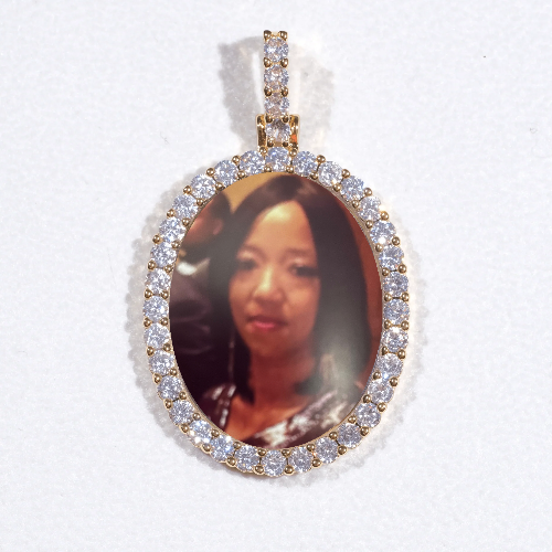 3D Oval Custom Picture Pendant