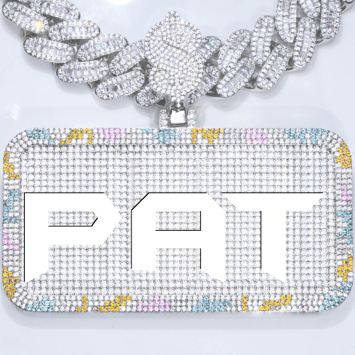 CUSTOM LETTER NECKLACE 3D COLORFUL SQUARE