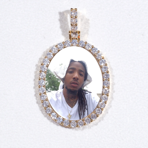 3D Oval Custom Picture Pendant