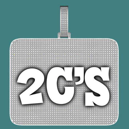 CUSTOM LETTER NECKLACE 3D BIG SQUARE