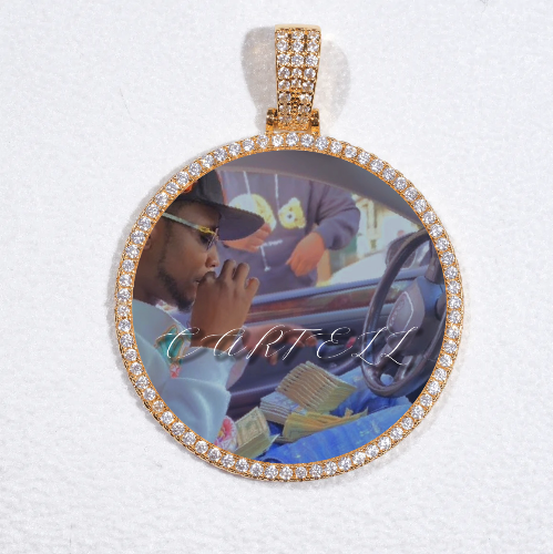 MEDIUM 3D CIRCLE CUSTOM PICTURE PENDANT