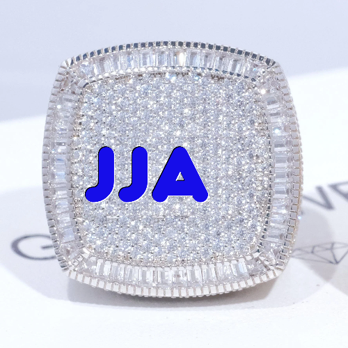 CUSTOM LETTER 3D ICED RING
