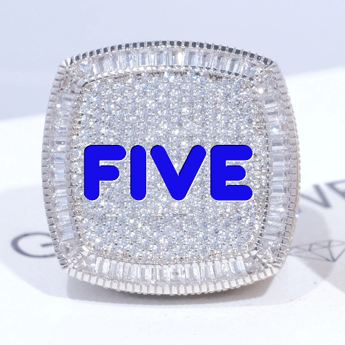 CUSTOM LETTER 3D ICED RING