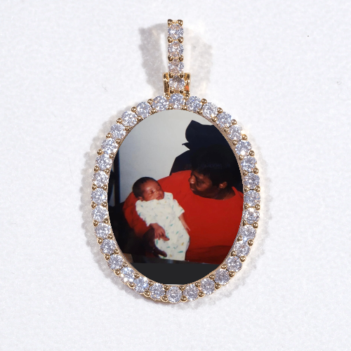 3D Oval Custom Picture Pendant