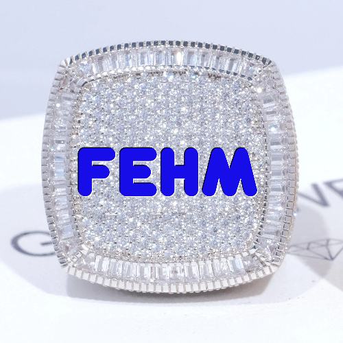 CUSTOM LETTER 3D ICED RING