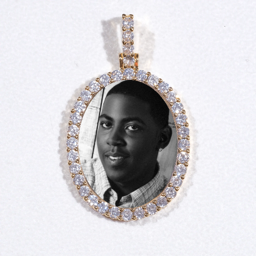 3D Oval Custom Picture Pendant