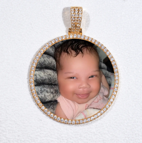 MEDIUM 3D CIRCLE CUSTOM PICTURE PENDANT