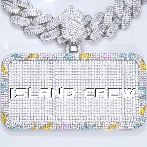 CUSTOM LETTER NECKLACE 3D COLORFUL SQUARE