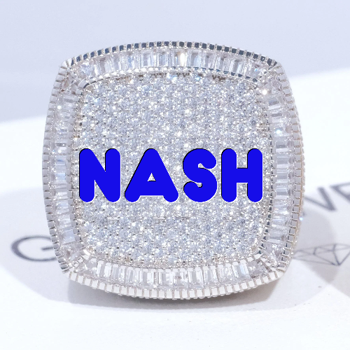CUSTOM LETTER 3D ICED RING
