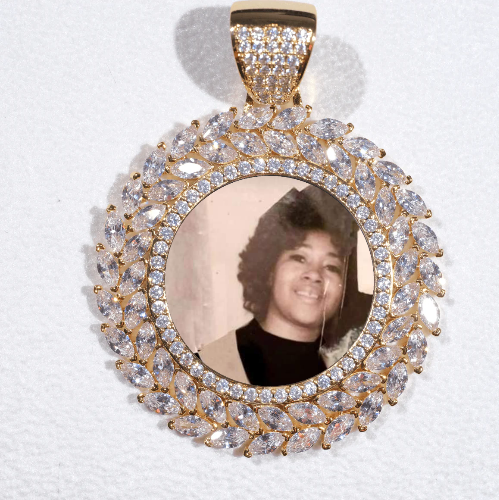 Large 3D Wheat Ear Custom Picture Pendant