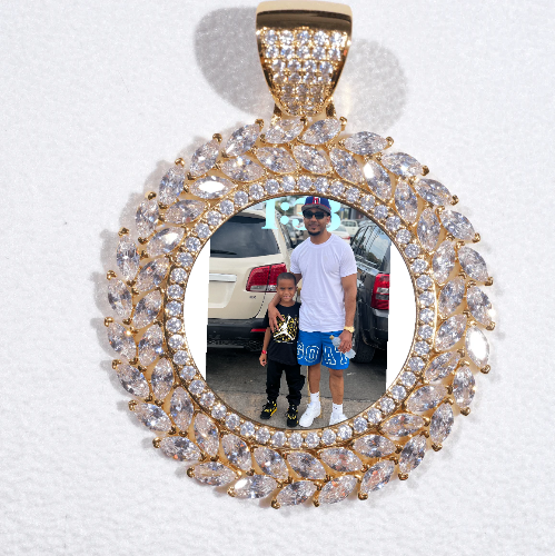 Large 3D Wheat Ear Custom Picture Pendant