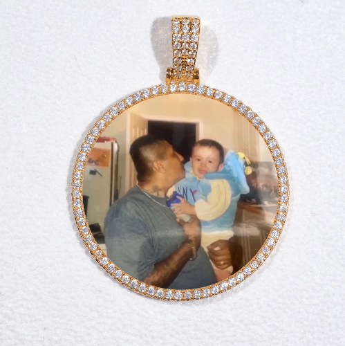 MEDIUM 3D CIRCLE CUSTOM PICTURE PENDANT