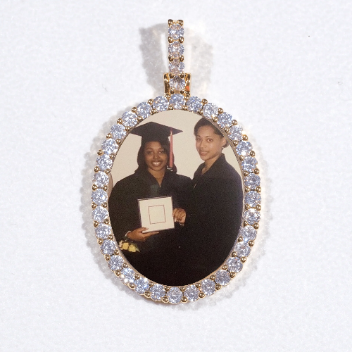3D Oval Custom Picture Pendant