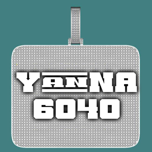 CUSTOM LETTER NECKLACE 3D BIG SQUARE