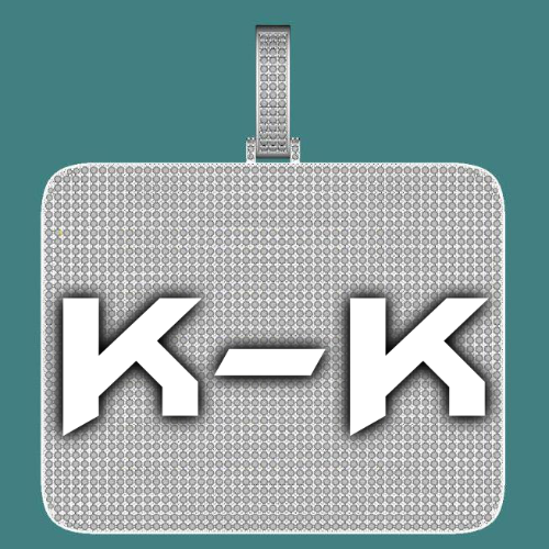 CUSTOM LETTER NECKLACE 3D BIG SQUARE