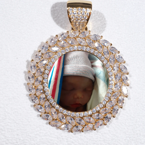 Large 3D Wheat Ear Custom Picture Pendant