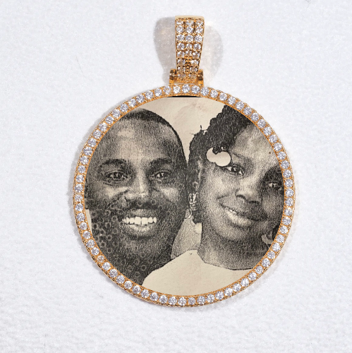 MEDIUM 3D CIRCLE CUSTOM PICTURE PENDANT