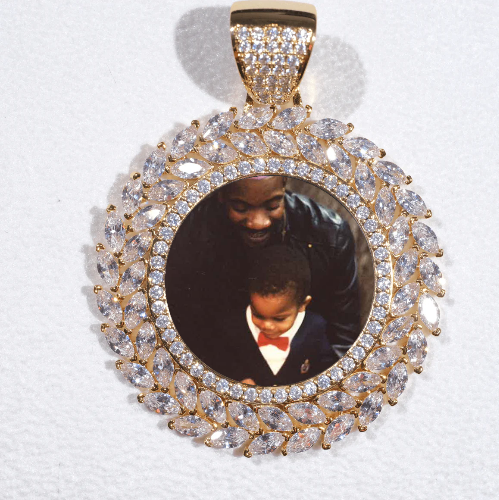 Large 3D Wheat Ear Custom Picture Pendant