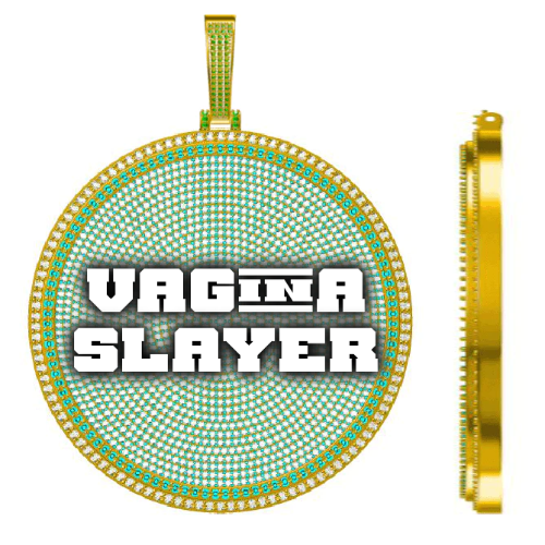 CUSTOM LETTER NECKLACE 3D BIG DISC
