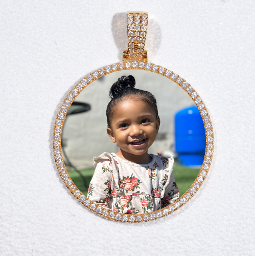 MEDIUM 3D CIRCLE CUSTOM PICTURE PENDANT
