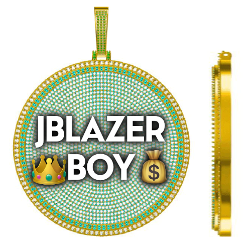 CUSTOM LETTER NECKLACE 3D BIG DISC