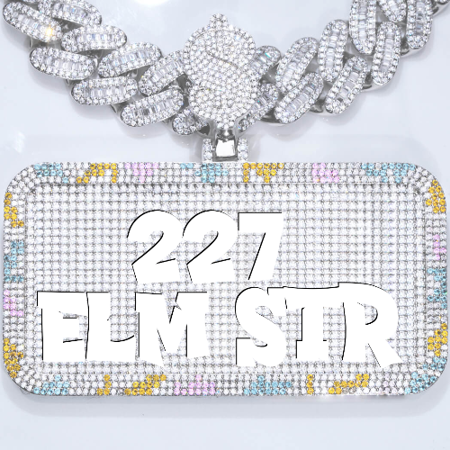 CUSTOM LETTER NECKLACE 3D COLORFUL SQUARE