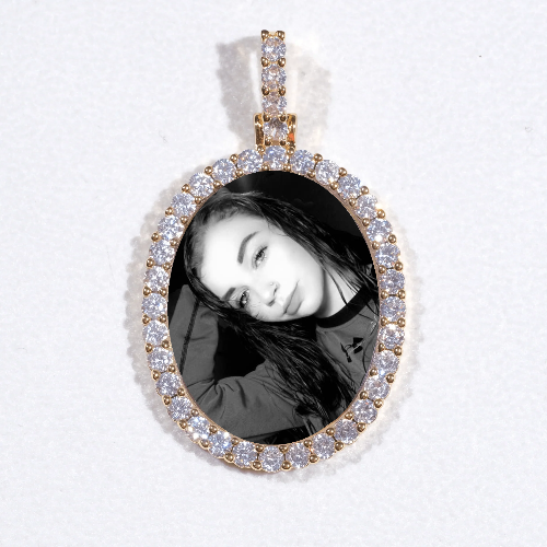 3D Oval Custom Picture Pendant