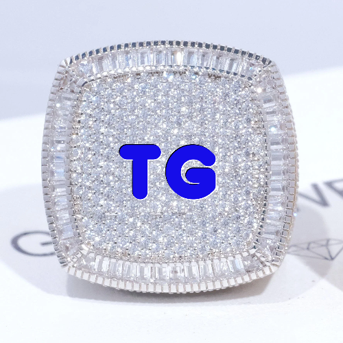 CUSTOM LETTER 3D ICED RING