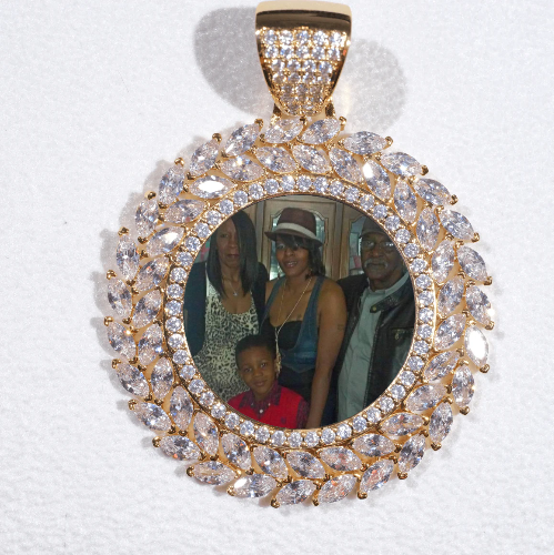 Large 3D Wheat Ear Custom Picture Pendant