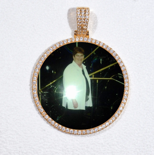 MEDIUM 3D CIRCLE CUSTOM PICTURE PENDANT