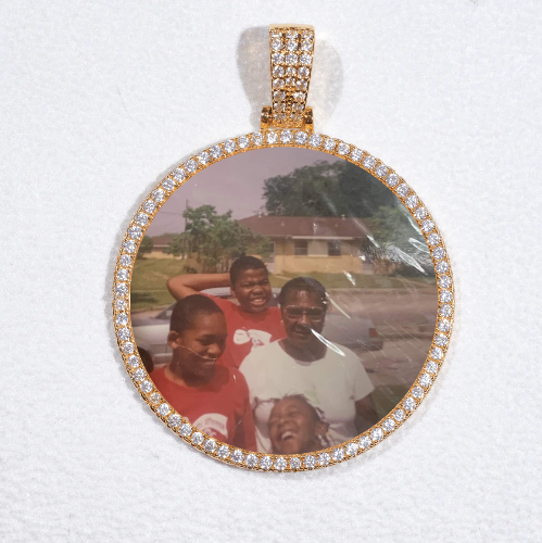 MEDIUM 3D CIRCLE CUSTOM PICTURE PENDANT