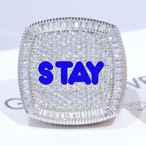 CUSTOM LETTER 3D ICED RING