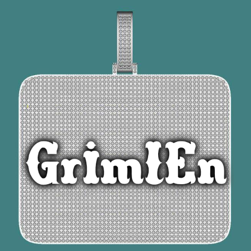 CUSTOM LETTER NECKLACE 3D BIG SQUARE