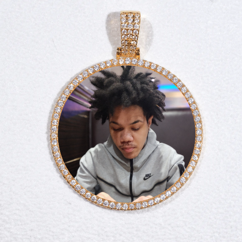 MEDIUM 3D CIRCLE CUSTOM PICTURE PENDANT
