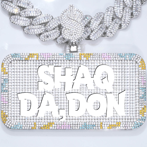 CUSTOM LETTER NECKLACE 3D COLORFUL SQUARE