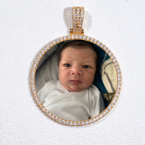 MEDIUM 3D CIRCLE CUSTOM PICTURE PENDANT