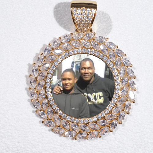 Large 3D Wheat Ear Custom Picture Pendant
